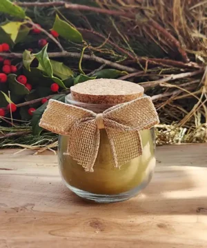 Pine scent candle for the products page.
