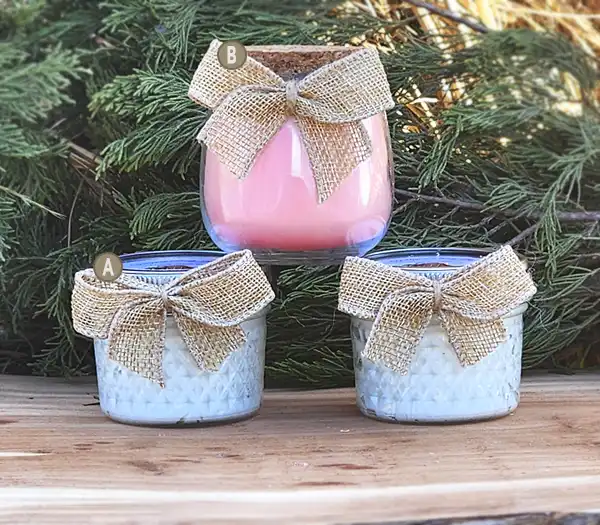Spiced Cranberry scent line candle and whipped body butter.